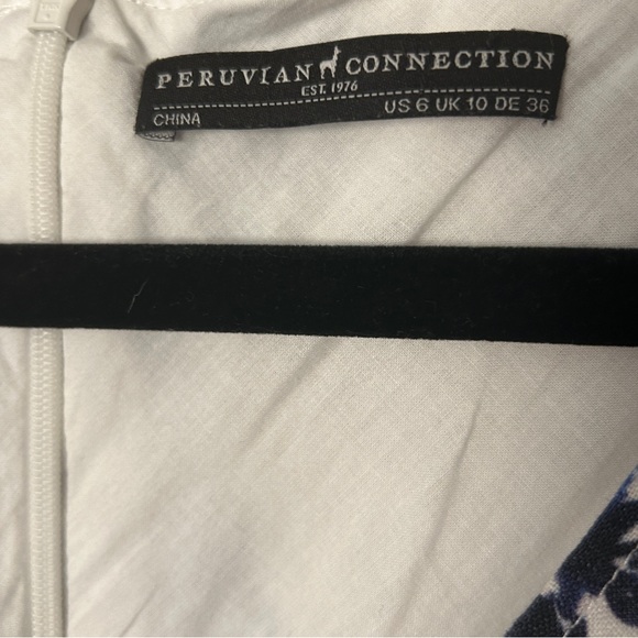 Peruvian Connection Linen Floral Dress - Picture 3 of 6